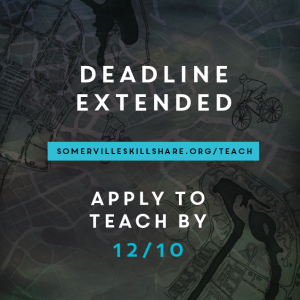 Somerville Skillshare deadline extended